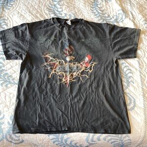 Kid rock 2001 concert tee faded black size adult large